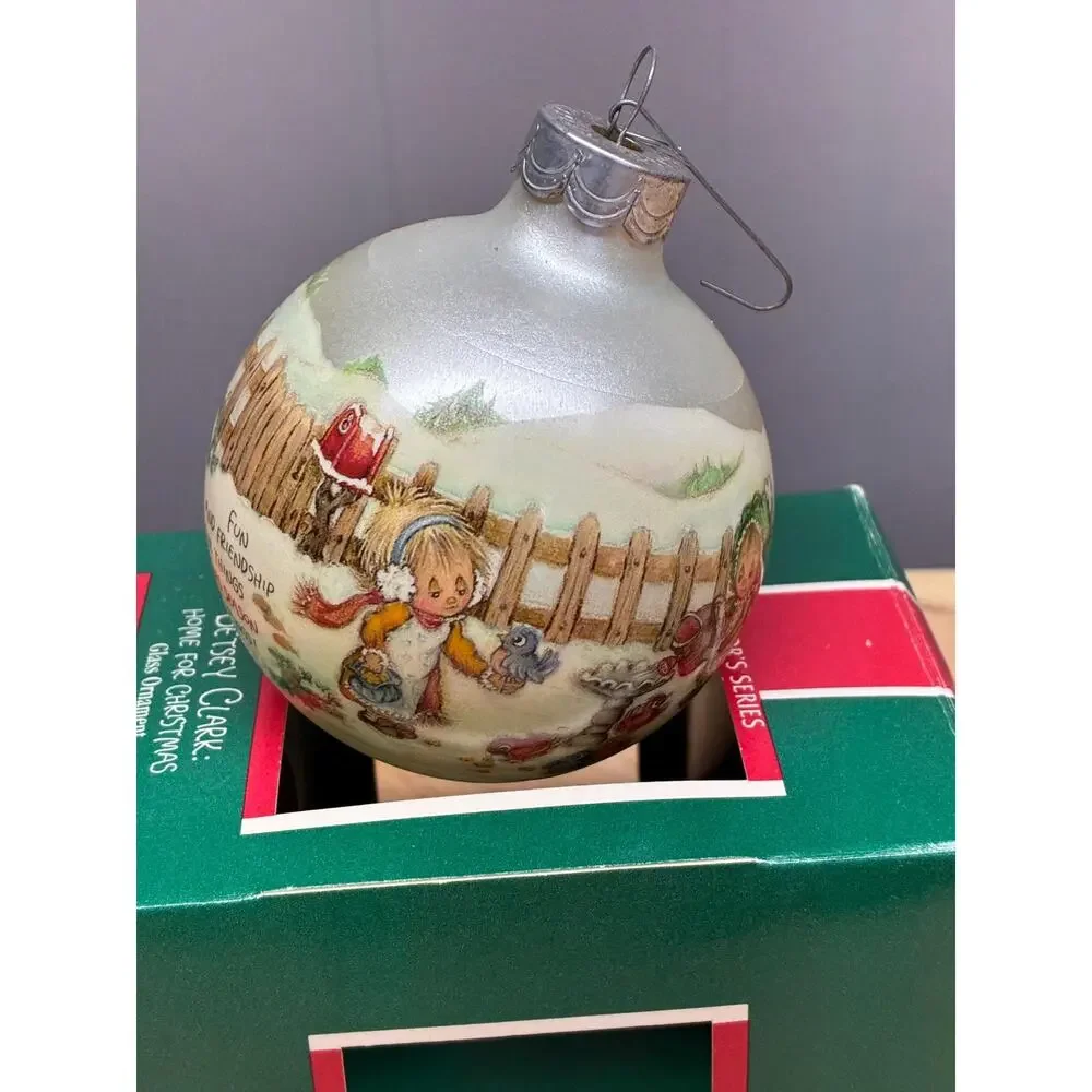 Hallmark Betsey Clark 1989 Glass Ornament | Home for Christmas | Vintage